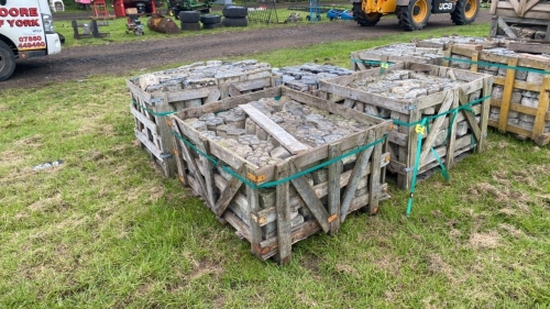 4 crates of Victorian granite setts