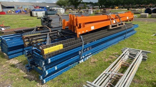 Various warehouse racking approx 6m long with cross beams