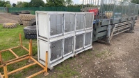 2 cage unit, 4 x individual pods in frame, ex laboratory