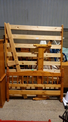 4'6" pine bed