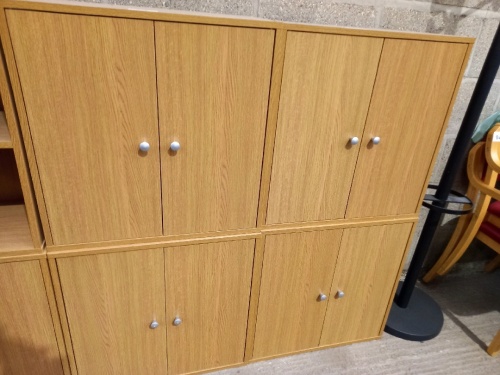 4 x small wooden office cupboards