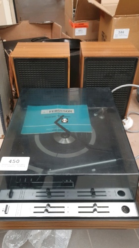 Ferguson record player with speakers, working