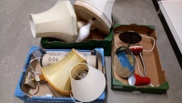 3 boxes of table lamps including Onyx and Lloyd ceramic lamps
