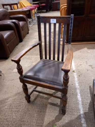 Old oak church chair