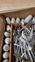 14 sets of catering quality cutlery and salt/pepper sets