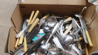 Quantity of mixed cutlery including silver plate