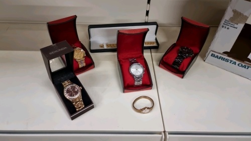 5 gents and 1 ladies watch
