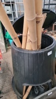 Composter, garden items, bamboo