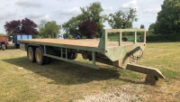 28ft flat bale trailer with 2 strap boxes