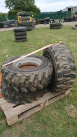 3 x 12/16.5 wheels and tyres