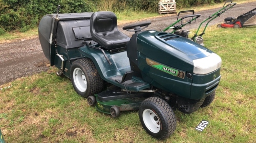 Hayter Heritage ST38 ride on tractor with sweeper and collector
