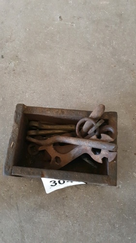 Box of old oil tank keys