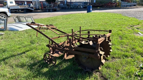 Vintage horse drawn sugar beet topper/lifter