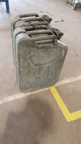 2 x steel 20ltr jerry cans