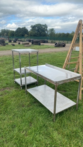 Stainless steel catering table and unit