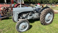 Ferguson TEF diesel tractor with lighting kit and Ferguson low speed box. Tin work and tyres OK, no V5, registration GDO 59