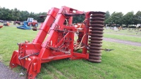 Heva 4m folding subsoiler c/w Metcalf low disturbance points and Hatzenbichler rape seeder