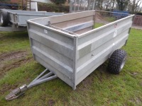 Swaledale 8x4 galvanised livestock quad trailer, good tyres, little use, vgc