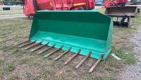 Heavy duty muck fork with pin and cone brackets