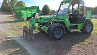 Merlo 13M telehandler, with key, starts, runs and drives.. lifts well, service due September. Some lights/electrics etc need attention