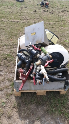 Large box of sprayer spares