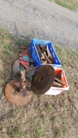 2 boxes of Ransome plough parts