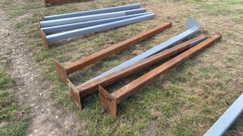 4 x steel box section 4"x4"x8'8" with base plate