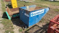 Conquip steel forklift tipping skip