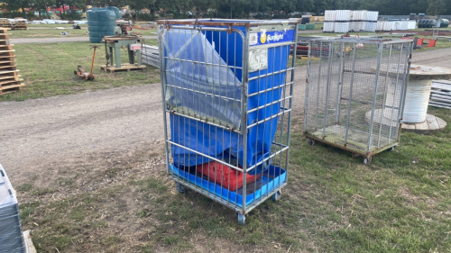 Wheeled steel cage trolley