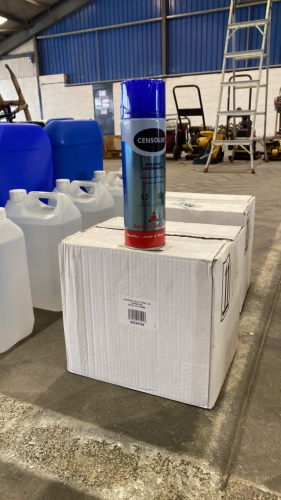 12 x tins of solvent spray