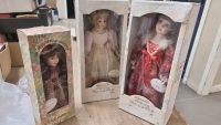 3 x unopened boxed porcelain dolls, Knightsbridge (Anita), Leonardo Dominque, Leonardo Hope