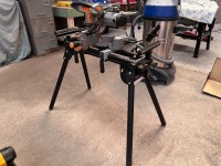 Titan 210mm sliding mitre saw and stand