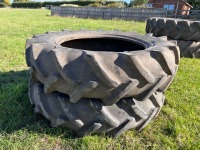 Pair of Dunlop Fieldmaster 12.4/11-28 tyres