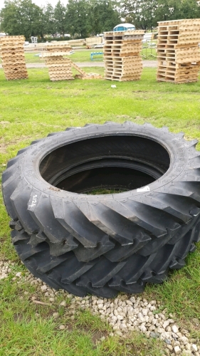 Pair of unused Goodyear diamond tyres 13.6/38
