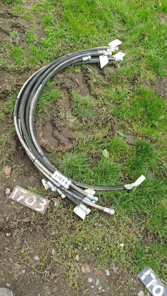 Set of new hydraulic hoses York Machinery Sale (hedgers, buckets, livestock equip, spares