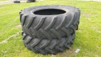 2 x tractor tyres, Kleber 600/65/38 & Vredestein 18.4/38