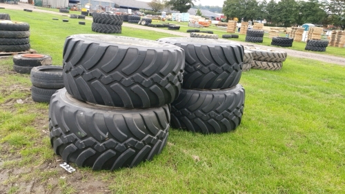 4 x 580/65/22.5 wheels and tyres to fit Bateman sprayer