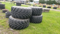 4 x 580/65/22.5 wheels and tyres to fit Bateman sprayer