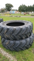 2 x 38" BKT tractor tyres