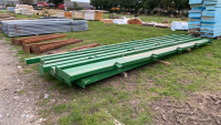 Used steel lean-to, 22ft wide, 15ft high, 6 rafters, 6 legs