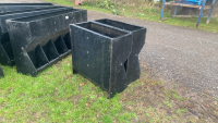 2 x 4ft plastic pig feed hoppers