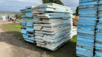 Pallet of blue styrofoam insulation