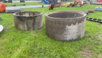 2 x concrete drainage rings