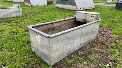 Galvanised water tight water trough