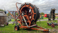 Irrifrance irrigation reel with gun