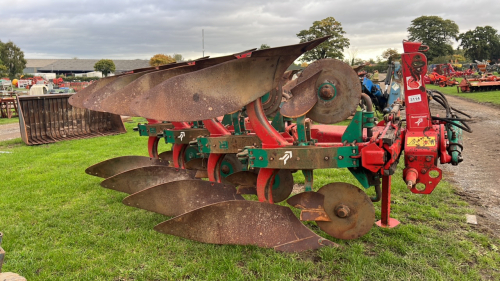 Kverneland auto reset 4F reversible plough with 160 headstock and full set of discs