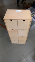 Wooden drawer CD storage, plastic drawer CD storage with approx 160 CDs