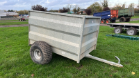 Galvanised quad bike trailer with flotation tyres
