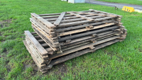 10 x used wooden sheep hurdles