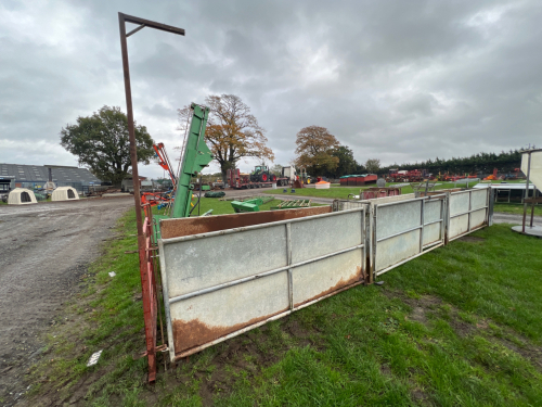 Sheep/lamb race, complete handling system with 6 x sheeted gates, guillotine and shedder, 22ft long